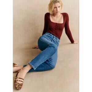 Sezane the Brut Sexy Denim Blue Sz28 Jeans